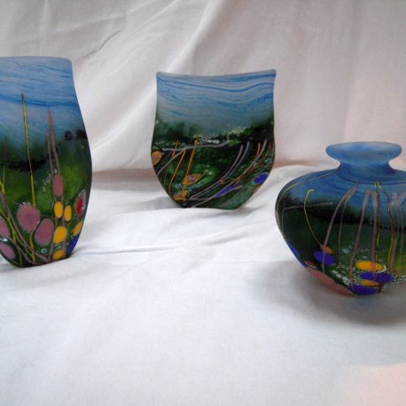 SOLD RIVERBANKS: Glass - All pieces 6-9": £225