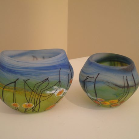 SOLD TOWAN: Glass - All pieces 6-9 ins: £200