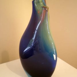 Tsunami Glassworks – Red/Iris Ventrical Vase